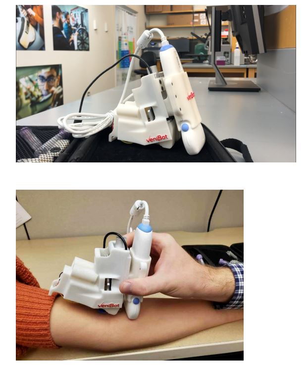 A Miniaturized, Handheld, Robotic Device for Autonomous Venipuncture